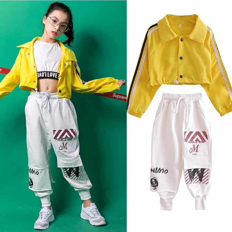 Новинка 2020 костюмы для джазовых танцев костюм хип хопа девочек одежда