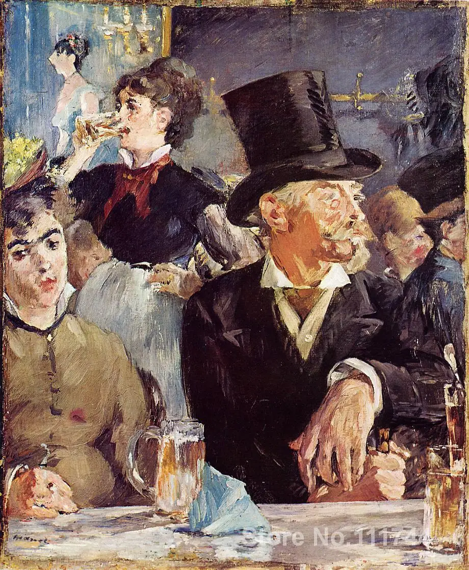 

Oil painting faces At the Cafe Concert Edouard Manet home decor High quality Hand painted