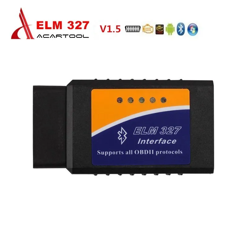 ELM327 Bluetooth OBD2 сканер V1.5 работает на Android/ПК считыватели кодов крутящего момента