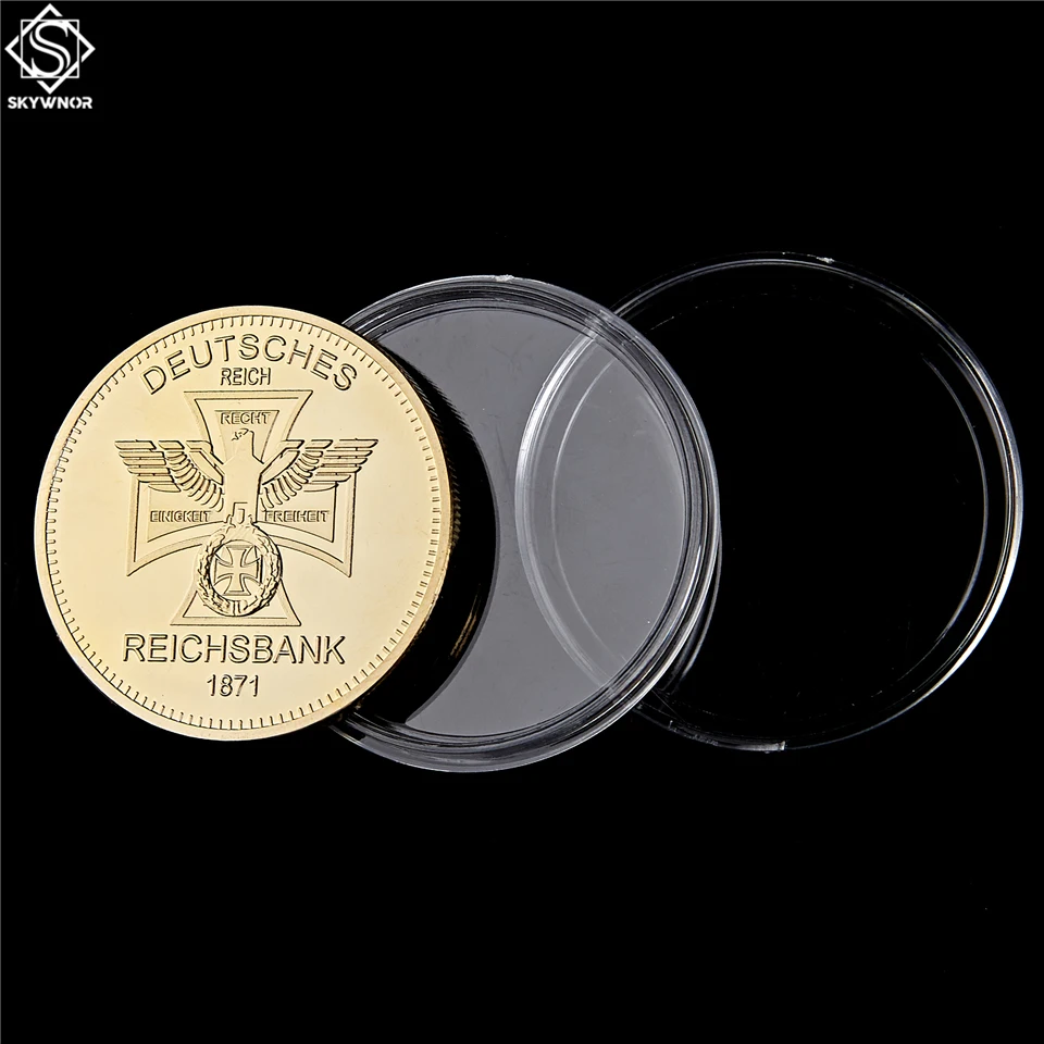 5 шт./лот 1871 немецкие Золотые Сувенирные монеты с крестом Eagle Reich Deutsche Reichsbank 999/1000 |