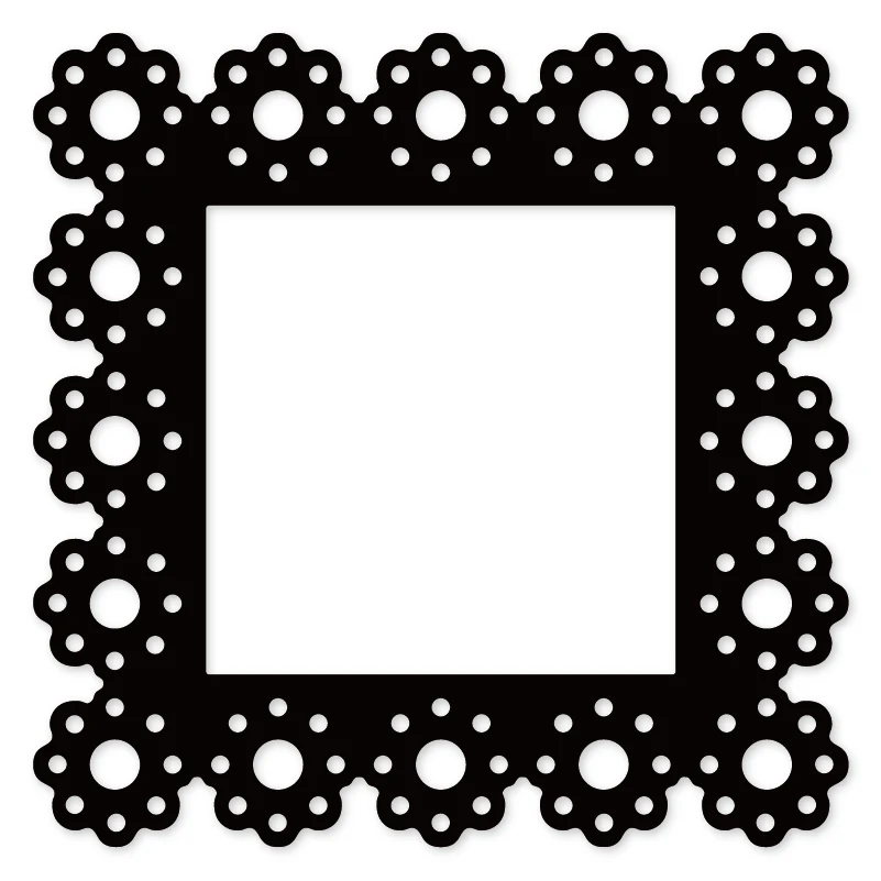 Цветок квадратный круглая оправа металла прорезной трафарет для окраски DIY