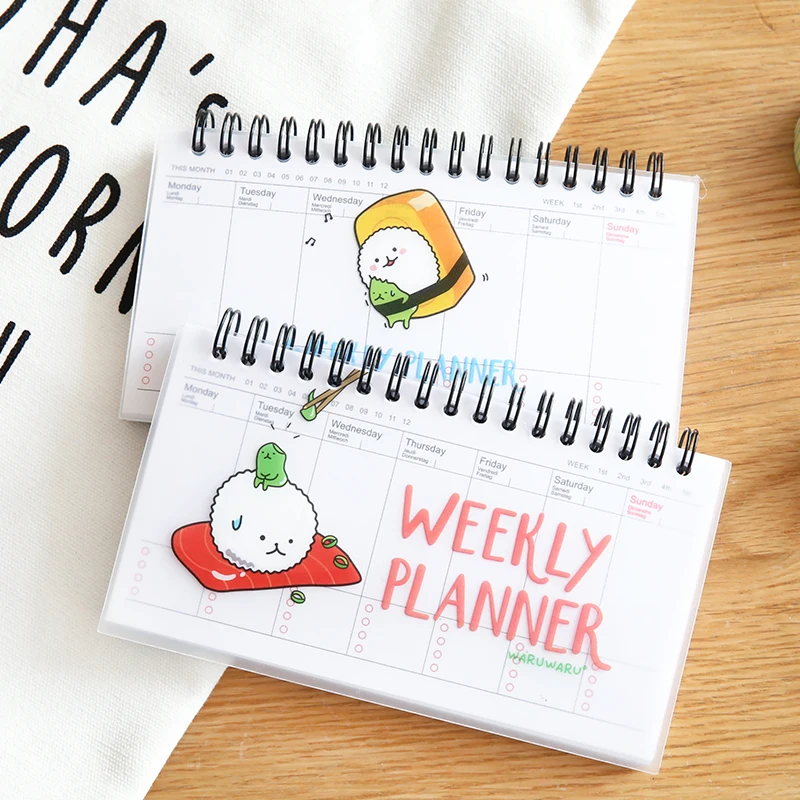 Еженедельник для суши мини блокнот на спирали расписание неделю милые