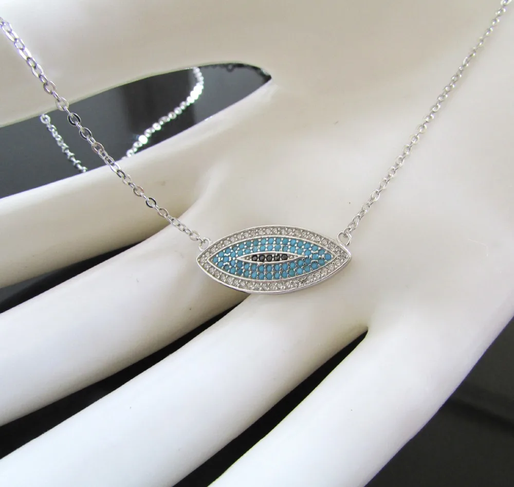 Ожерелье женское из серебра 925 пробы с фианитами