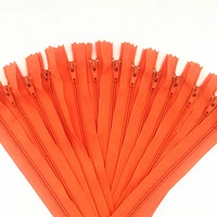 10pcs orange 20cm 8 inch nylon coil zippers tailor sewer craft crafters fgdqrs