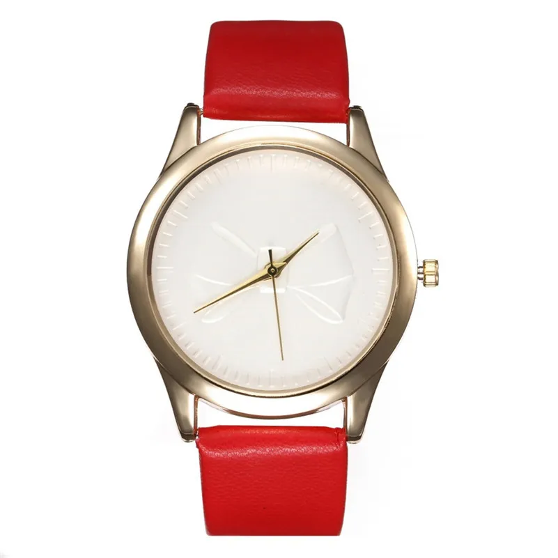 Новые простые женские часы модные кварцевые минимализм дизайн с бантом наручные
