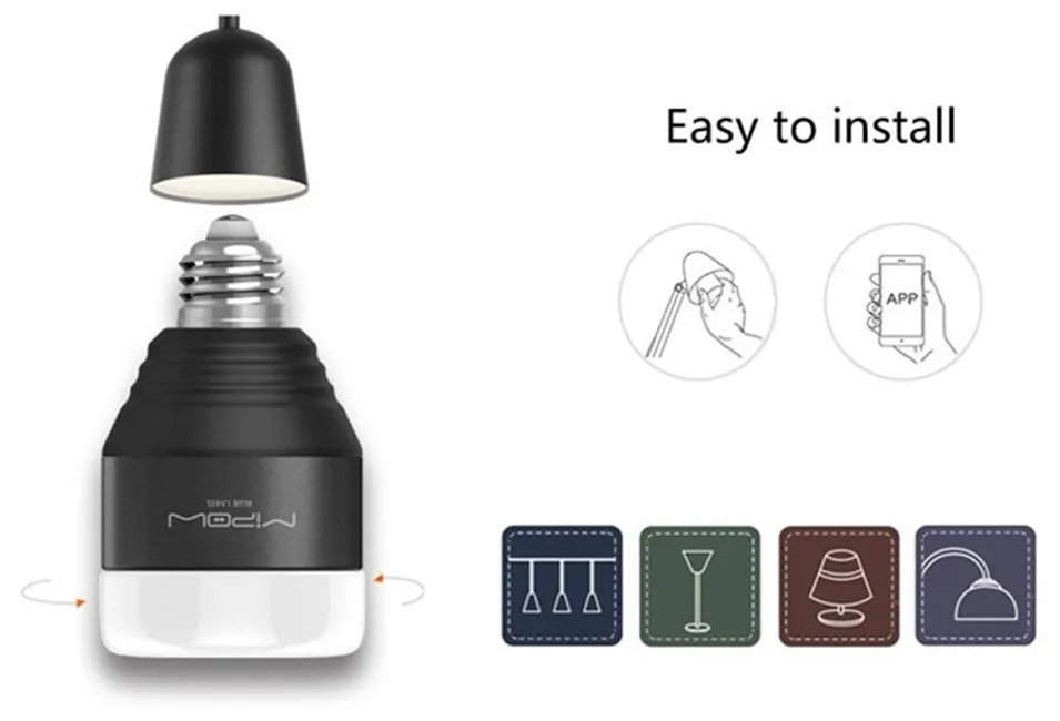 MIPOW Bluetooth умный светодиодный светильник 5 Вт E27 Playbulb приложение смартфон группа управления светодиодный с регулируемой яркостью изменение цвета умная подсветка