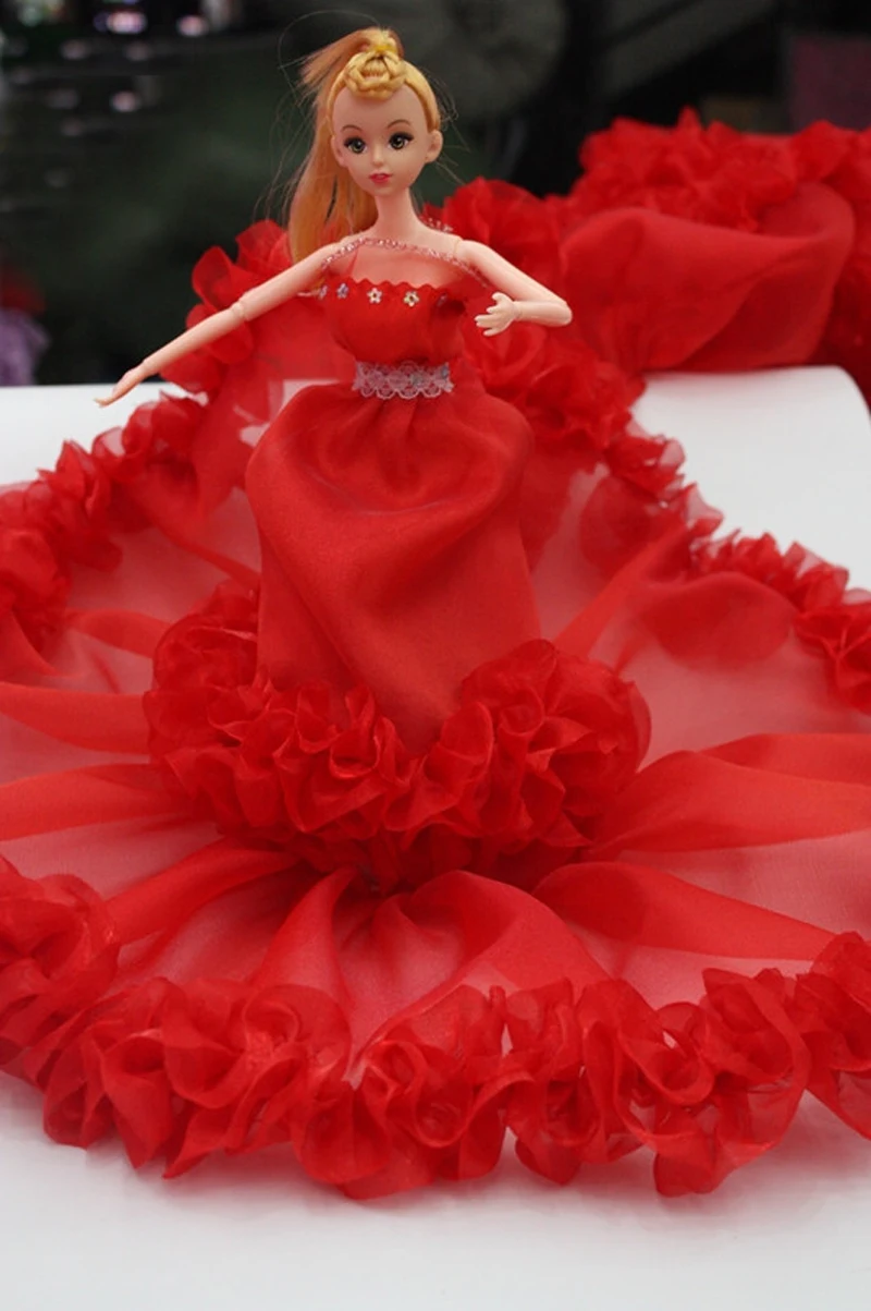 Кружевная ткань с оборками из органзы 20 метров | Дом и сад