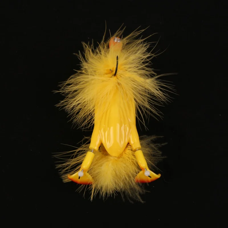 3D Stupid Duck Topwater Fishing Floating Artificial Bait, Plopping and Splashing Feet Hard Fishing Geer