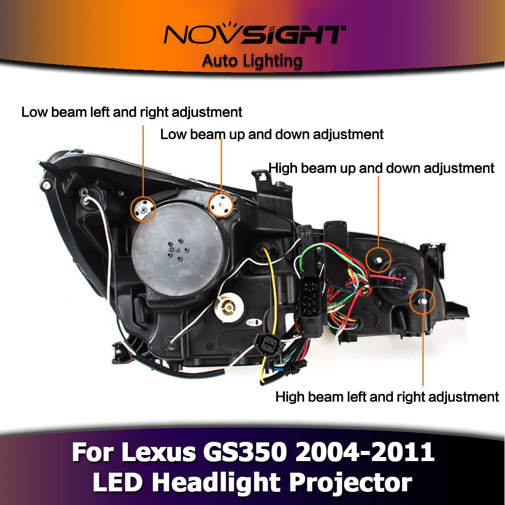 NOVSIGHT 2 шт. указатель поворота светодиодный Сенсор фары высокой светильник