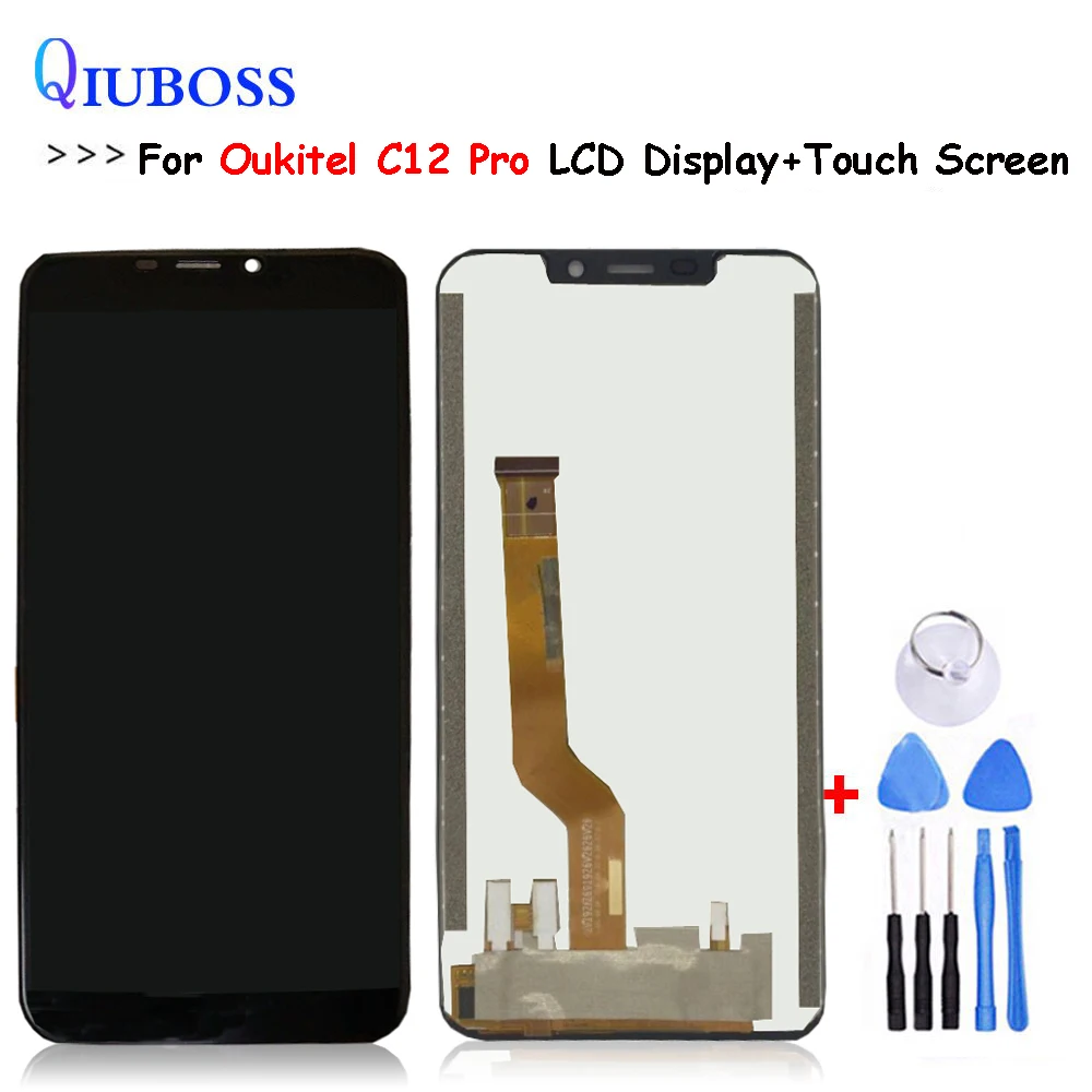ЖК дисплей и дигитайзер в сборе для Oukitel C12 Pro сменный инструменты подарок|Экраны
