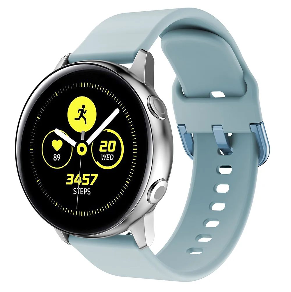 20 мм ремешок для часов для samsung Galaxy Watch активный мягкий спортивный силиконовый сменный ремешок браслет для Amazfit Bip Correa