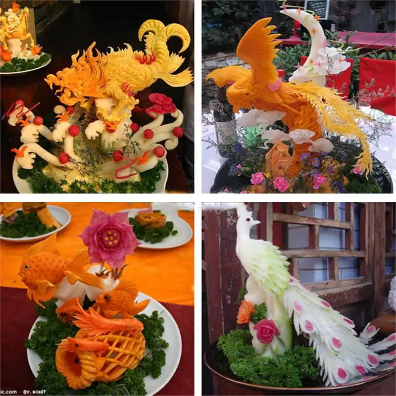 80 шт./компл. инструменты для резьбы декоративные резки фруктов овощей набор