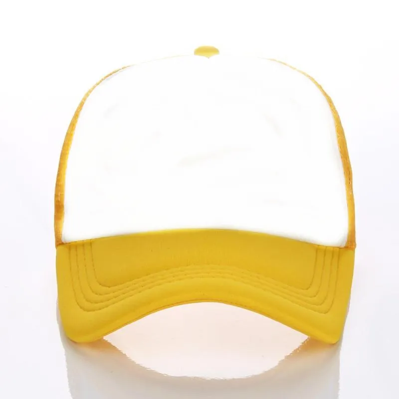Yellow-White Цена по прейскуранту завода-изготовителя! DIY Заказная Кепка водителя грузовика бесплатный дизайн логотип текст фото печать взрослых детей сетки Регулируемая Snapback Прямая поставка - Цвет: Yellow-White
