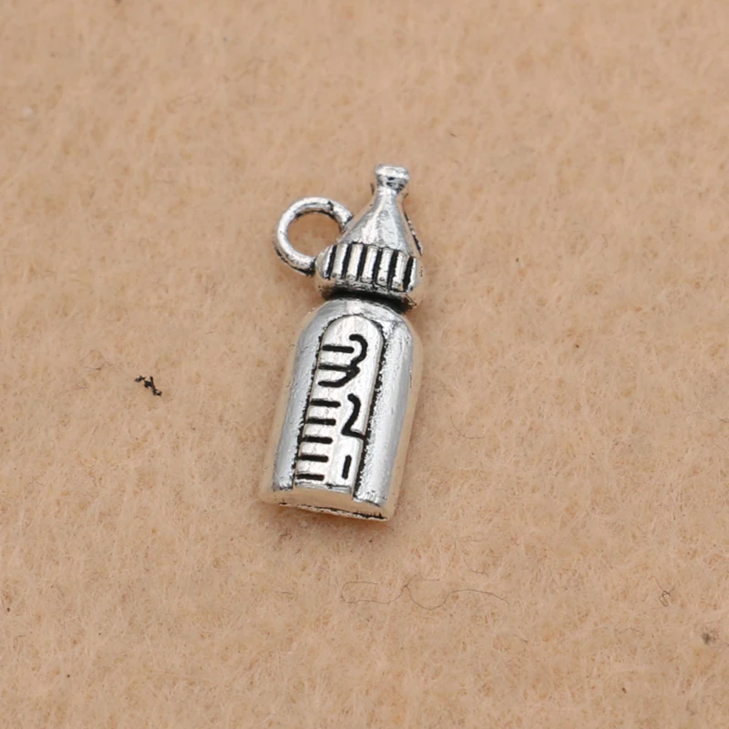40 шт. Детские посеребренные подвески в виде бутылки|charm pendant|pendants for jewelry makingtibetan