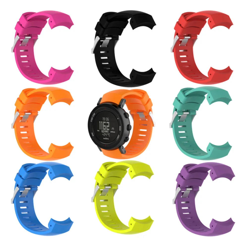 Ремешок силиконовый для Suunto Core Alu прочный спортивный браслет Alu|Ремешки часов| |