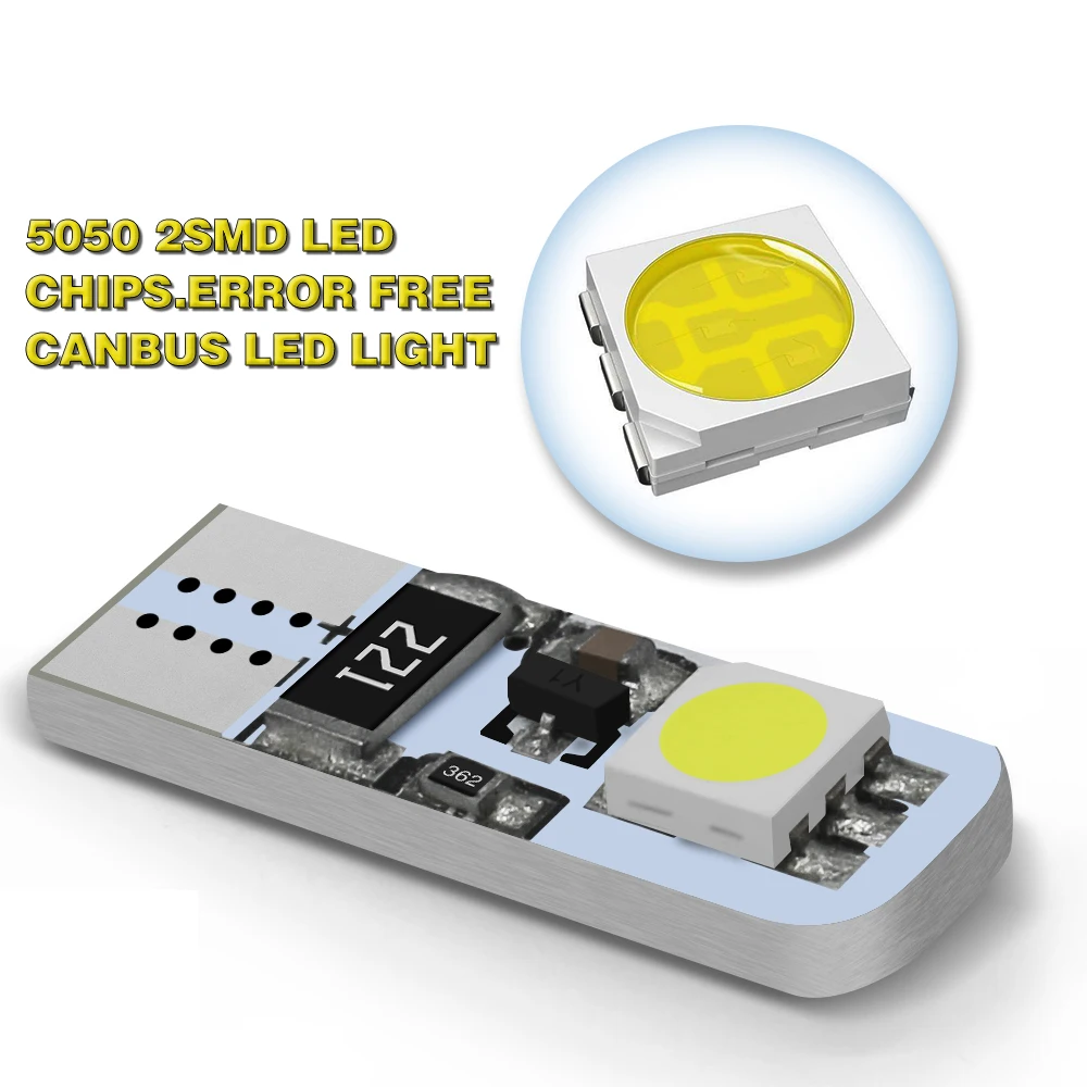 1 шт. автомобильная светодиодная лампа Canbus 5050 2SMD 12 В|Сигнальная лампа| |