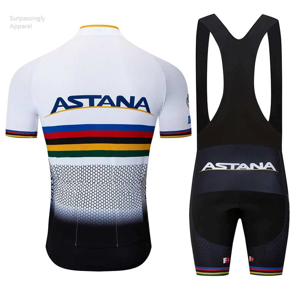 2018 White ASTANA Cycling Jersey Summer UCI World Tour Team Short Sleeve Bike Clothing Ropa Ciclismo Sportswear | Спорт и