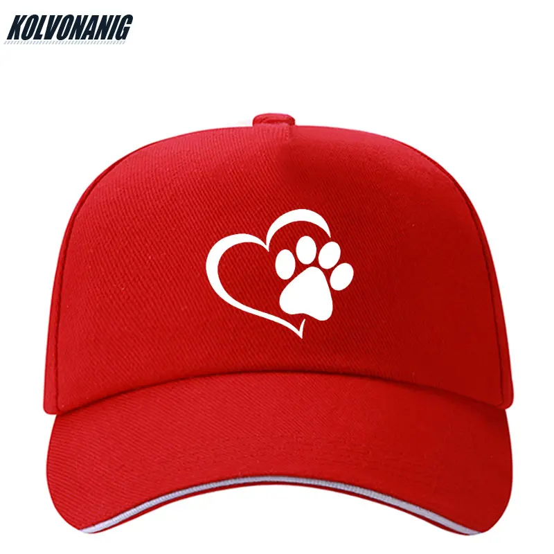 KOLVONANIG 2019 летние хлопковые кавайные унисекс головные уборы с принтом Love Cat Paw