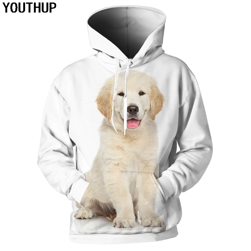 Новинка 2020 толстовки YOUTHUP с 3d принтом животных для мужчин и женщин капюшоном