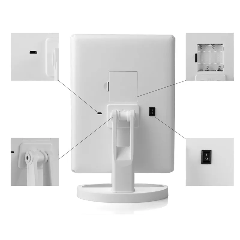 Royressan косметическое зеркало 22 LED освещенный сенсорный экран 1X/2X/3X/10X увеличение