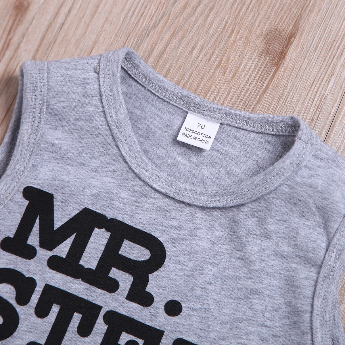 2 шт./компл. Детская летняя одежда детские топы без рукавов с буквенным принтом