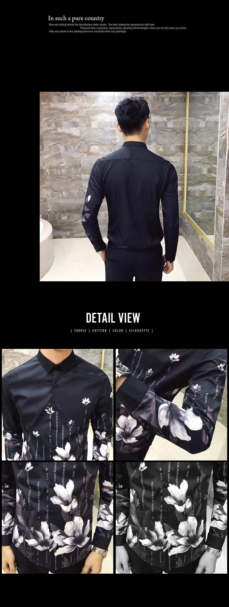 Качество полосатый Футболка с принтом Для мужчин с длинными рукавами Camisa Masculina Chemise Мужская, для общественных мест Для мужчин клуб нарядная рубашка Kemeja Pria 4XL
