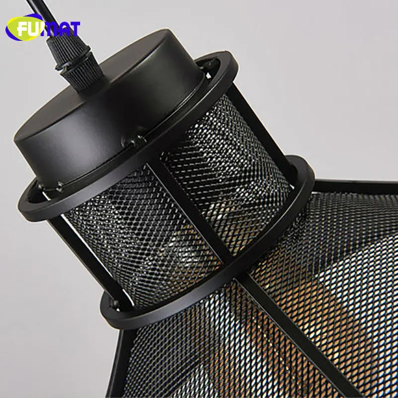 Фумат чердак Ретро черный подвесной светильник с одной головкой железные