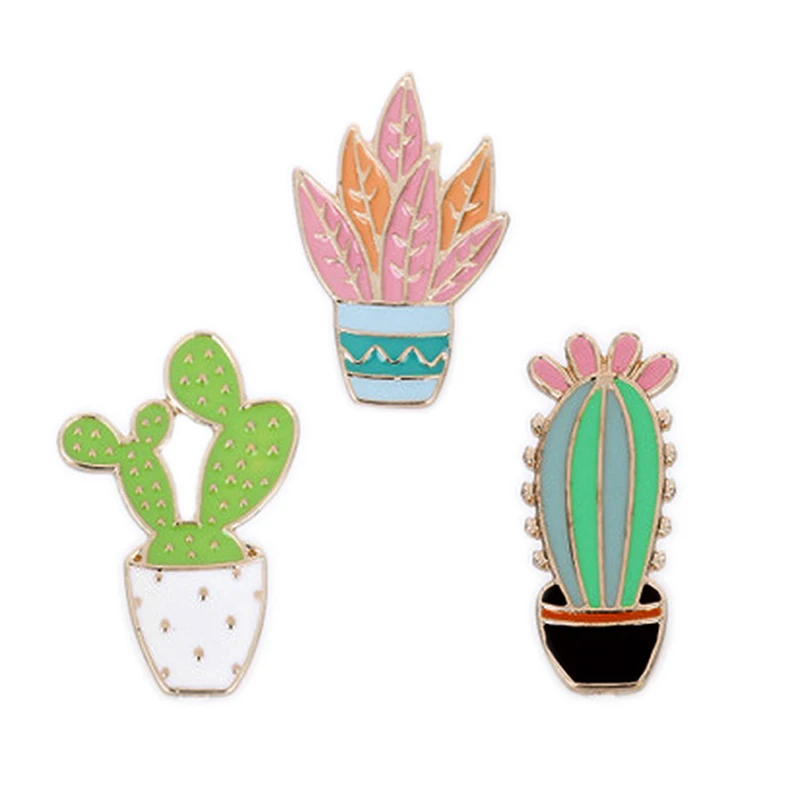 3 шт./компл. креативный милый кактус растение летний праздник бутоньерка воротник