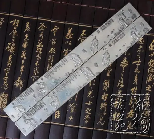 Exquisite Chinese Antique collection Boutique Carving Five Tigers Paper weight
