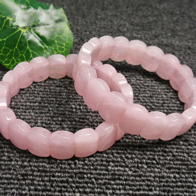 Женские браслеты из Натурального Розового Кварца 10x14 мм аксессуары для