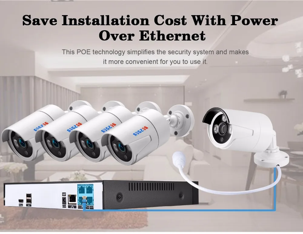 BESDER H.265 5MP 2592*1944 система наблюдения CCTV 48V PoE 4CH NVR Kit 5MP 3MP 2MP Водонепроницаемый на открытом воздухе цилиндрическая PoE камеры H.265