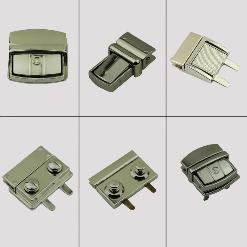 6 pcs/lot Lock button accessories square mortise lock for bag Replacement Handbag DIY Accessories Purse Snap Clasps Closure | Багаж и