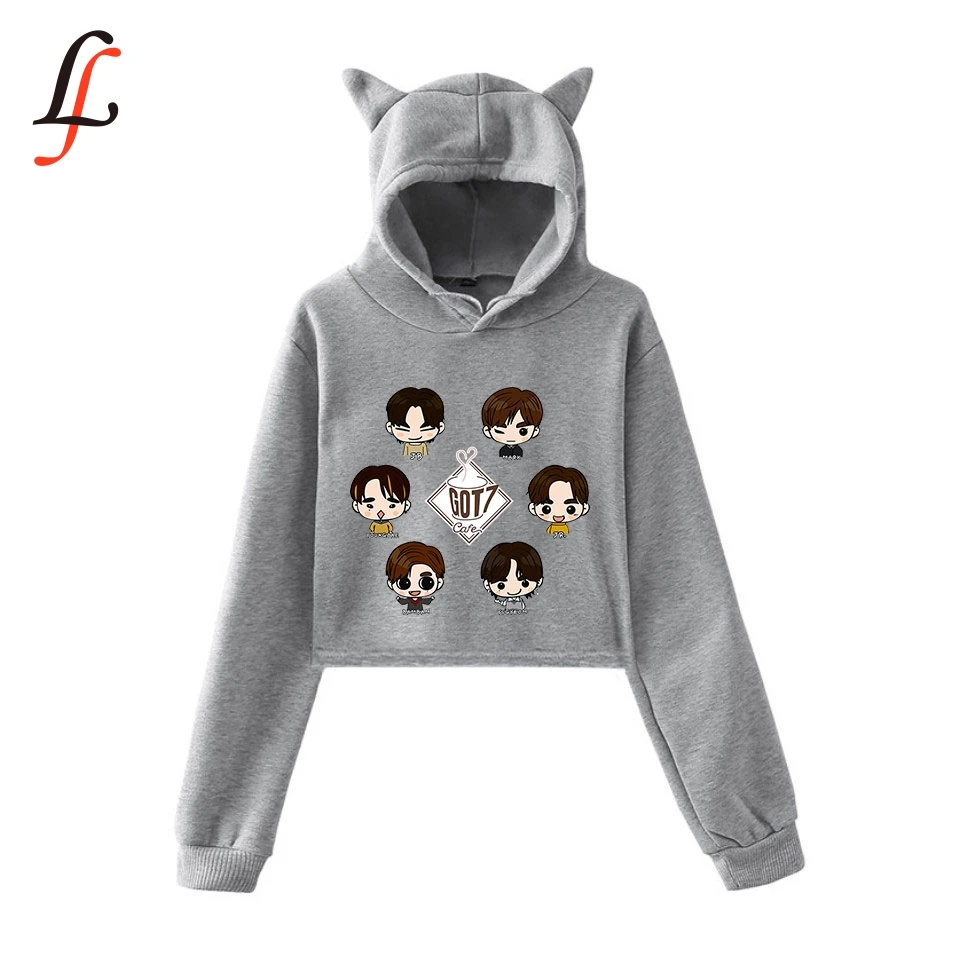 Got7 альбом modis Кепка с кошачьими ушками толстовки Толстовка модный тренд сала