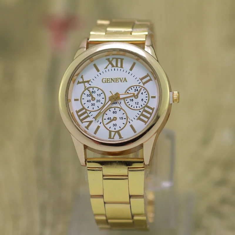 Reloj mujer 2019 Горячая Распродажа Новый бренд 3 глаз золото Женева повседневные