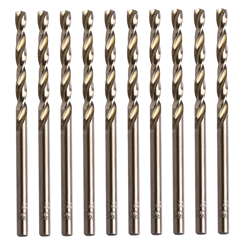 

10Pcs 1-5mm M35 Round Shank HSS-Co Cobalt Twist Drill Spiral Drill Bit High Quality