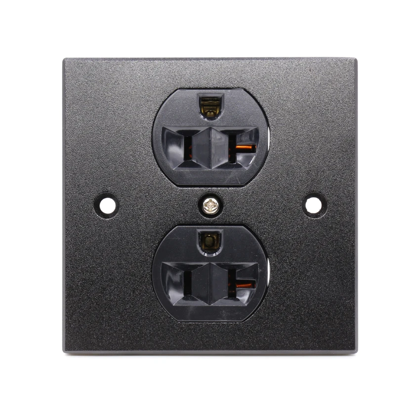Free shipping 1x US AC black Power Receptacle Wall Outlet Re