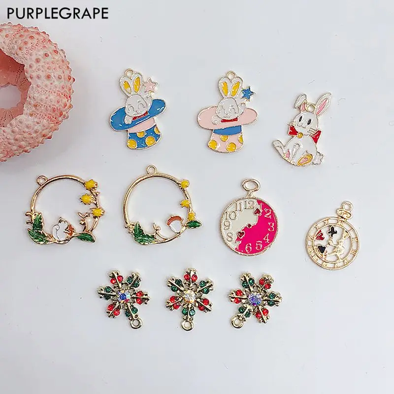 

Подвеска «сделай сам» из сплава с мультяшным рисунком, ювелирные изделия и аксессуары, головные уборы, модные милые детские серьги для девочек, 8 шт.