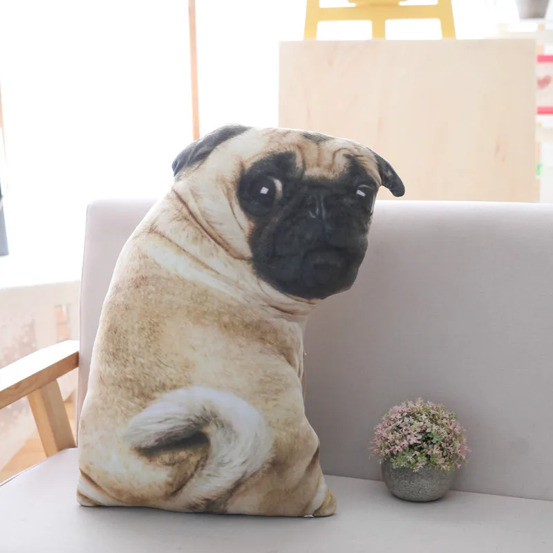 3D имитация belldog плюшевая игрушка подушка реальная жизнь кукла забавная мопса