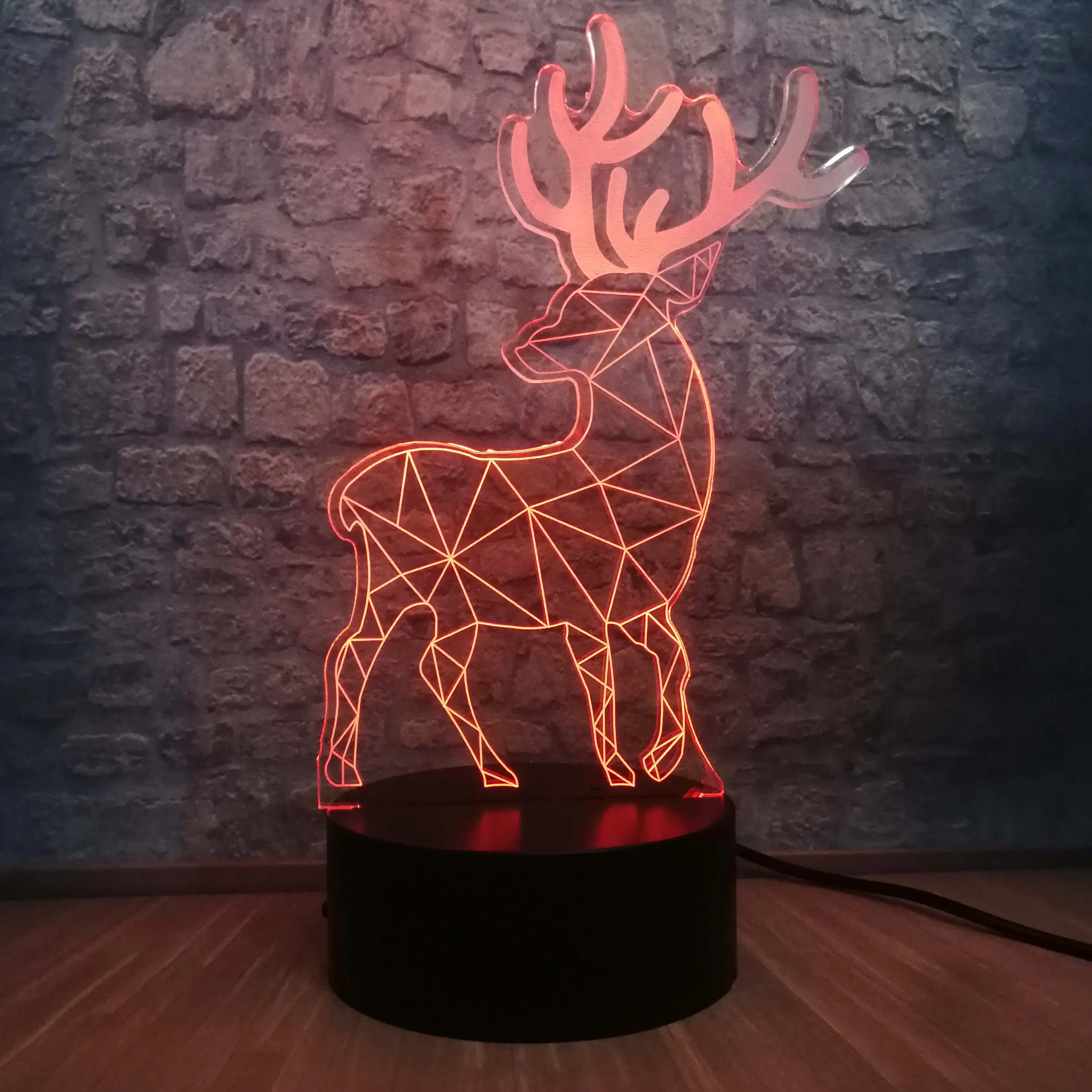 Новинка 2019 дропшиппинг Рождественский Санта Клаус олень 3D USB светодиодный