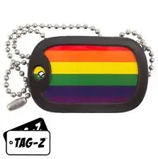 Дешевая Военная бирка для собак ожерелье по низкой цене гей-гордость флаг с