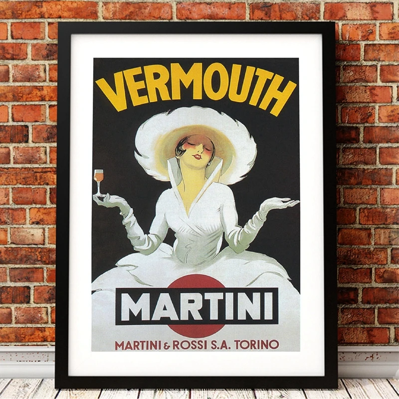 Винтажный стиль Vermouth Martini постер печать ретро настенная живопись холст напитков
