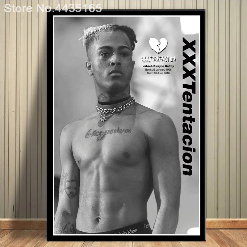 Лиловый XXXTentacion рэпер музыкальный певец плакаты и принты настенные художественные картины для гостиной домашний декор декоративный плакат - Цвет: Лиловый