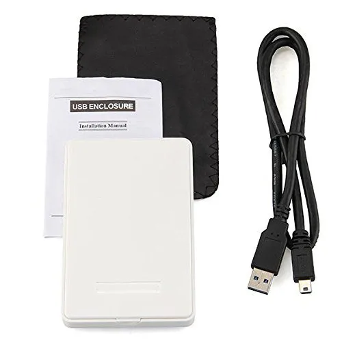 USB 3,0 2," Sata HDD жесткий диск Внешний корпус Чехол Белый Портативный