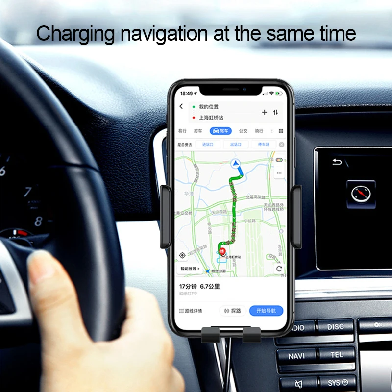 Новое беспроводное автомобильное зарядное устройство 10 Вт для iPhone Xs Max X Samsung S10 S9