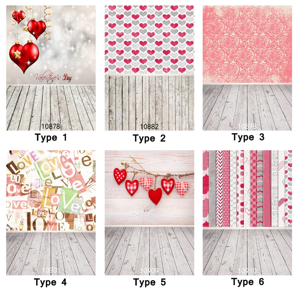 Фоны для фотостудии 5X7ft Valentine Red Hearts Love Sayings виниловые печатные Фото фоны фото