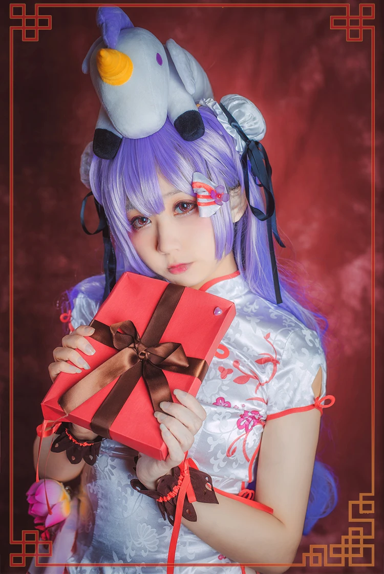 Новый костюм для косплея единорога Gamel Azur Line Delux парча атласная Cheongsam Хэллоуин