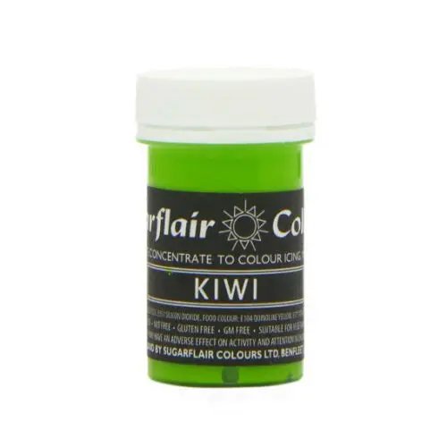 KIWI GREEN 30 цветов Sugarflair пастельные съедобные концентрированные пасты гель для еды торт чашка глазурь цвет 25 г - Цвет: KIWI GREEN