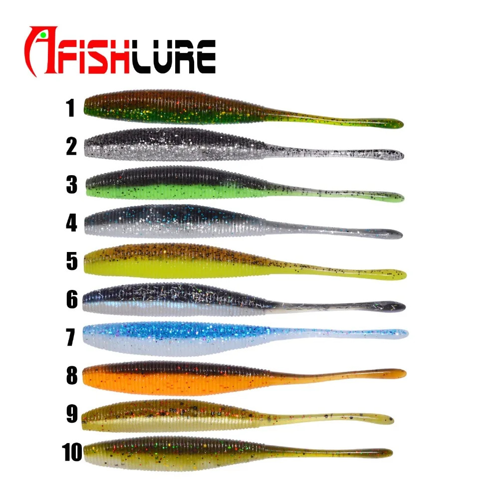 Afishlure качели личинка червь 100 мм 3 7 г Мягкая рыболовная приманка силиконовая