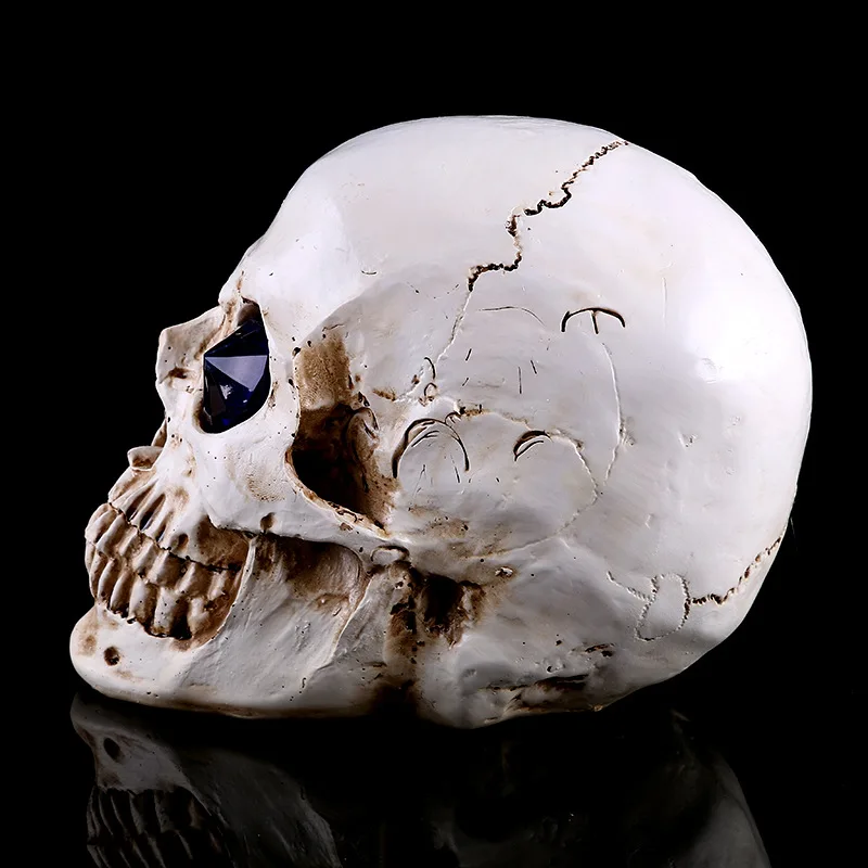 Хэллоуин украшения Моделирование 1:1 человеческий череп террористов полимерные