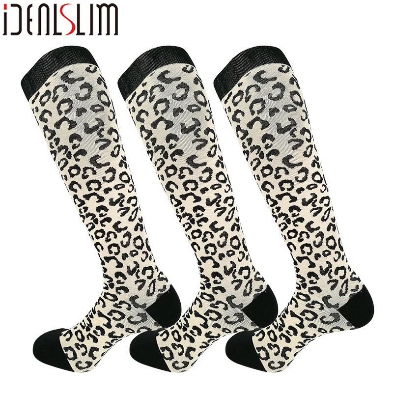 

IDEALSLIM 3 Pairs Compression Cycling Running Profeesional Sports Socks Women Calf Support